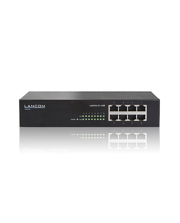Lancom Systems GS-1108P Non-géré Gigabit Ethernet (10/100/1000) Connexion Ethernet, supportant l'alimentation via ce port (PoE) 