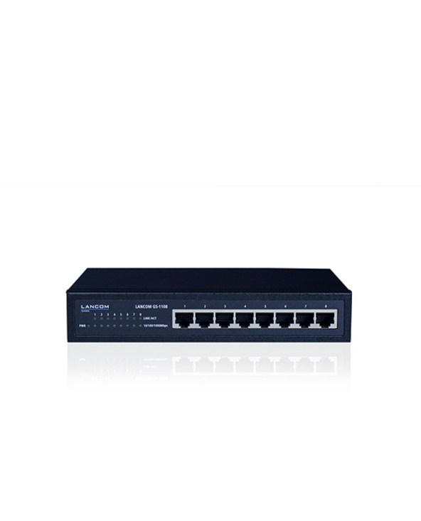 Lancom Systems GS-1108 Non-géré L2 Gigabit Ethernet (10/100/1000) Noir
