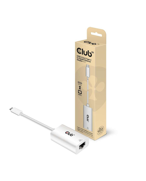 CLUB3D CAC-1519 changeur de genre de câble USB-C RJ-45 Blanc