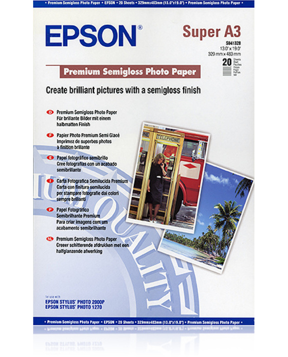 Epson Pap Photo Premium Semi Glacé A3+ (20f./251g)