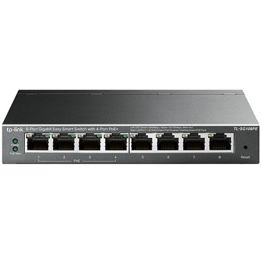 TP-LINK TL-SG108PE commutateur réseau Non-géré Gigabit Ethernet (10/100/1000) Connexion Ethernet, supportant l'alimentation via 
