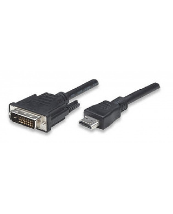 Techly ICOC-HDMI-D-018 câble vidéo et adaptateur 1,8 m DVI-D Noir