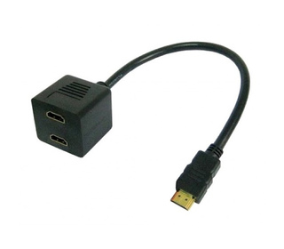 Techly ICOC-HDMI-F-002 câble HDMI 0,3 m HDMI Type A (Standard) 2 x HDMI Type A (Standard) Noir
