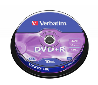 Verbatim DVD+R Matt Silver 4,7 Go 10 pièce(s)