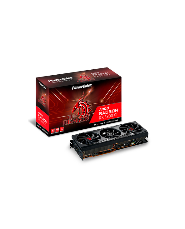 PowerColor Red Dragon AXRX 6800XT 16GBD6-3DHR/OC carte graphique AMD Radeon RX 6800 XT 16 Go GDDR6