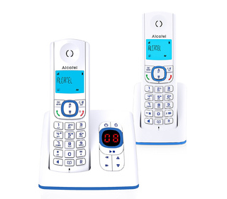 Alcatel F530 Téléphone DECT Identification de l'appelant Bleu, Blanc