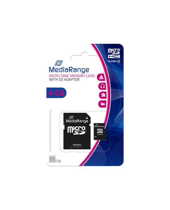 MediaRange MR956 mémoire flash 4 Go MicroSDHC Classe 10
