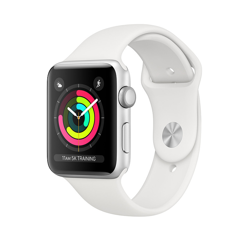 Apple Watch Series 3 42 mm OLED Argent GPS (satellite)