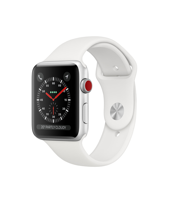 Apple Watch Series 3 42 mm OLED 4G Argent GPS (satellite)