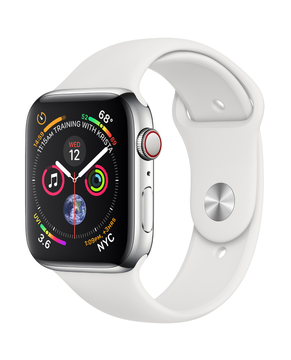 Apple Watch Series 4 44 mm OLED 4G Acier inoxydable GPS (satellite)