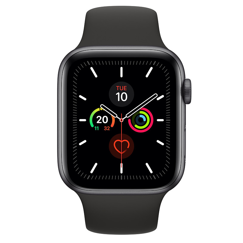 Apple Watch Series 5 44 mm OLED 4G Gris GPS (satellite)
