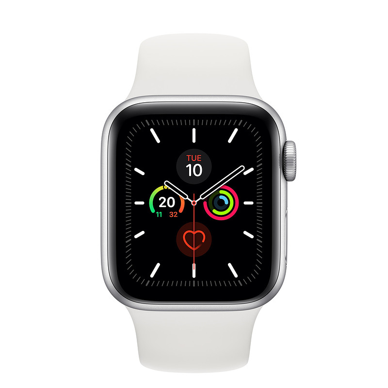 Apple Watch Series 5 40 mm OLED 4G Argent GPS (satellite)