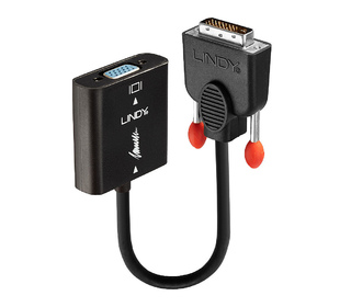 Lindy 38189 câble vidéo et adaptateur 0,1 m DVI-D VGA (D-Sub) Noir