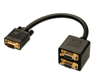 Lindy 41214 câble VGA 0,18 m VGA (D-Sub) Noir