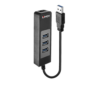 Lindy 43176 hub & concentrateur USB 3.2 Gen 1 (3.1 Gen 1) Type-A 5000 Mbit/s Noir