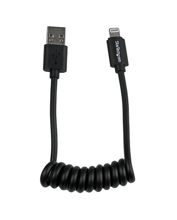 StarTech.com Câble Apple Lightning en Spirale vers USB pour iPhone / iPod / iPad - 30 cm Noir
