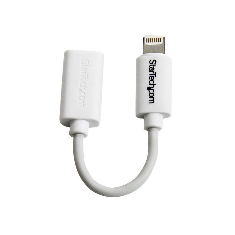 StarTech.com Adaptateur Apple Lightning vers Micro USB B pour iPhone / iPod / iPad - M/F - Blanc