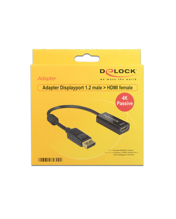 DeLOCK 62609 câble vidéo et adaptateur 0,2 m DisplayPort HDMI Noir