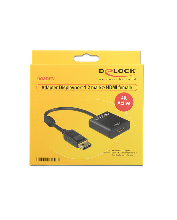 DeLOCK 62607 câble vidéo et adaptateur 0,2 m DisplayPort HDMI Type A (Standard) Noir