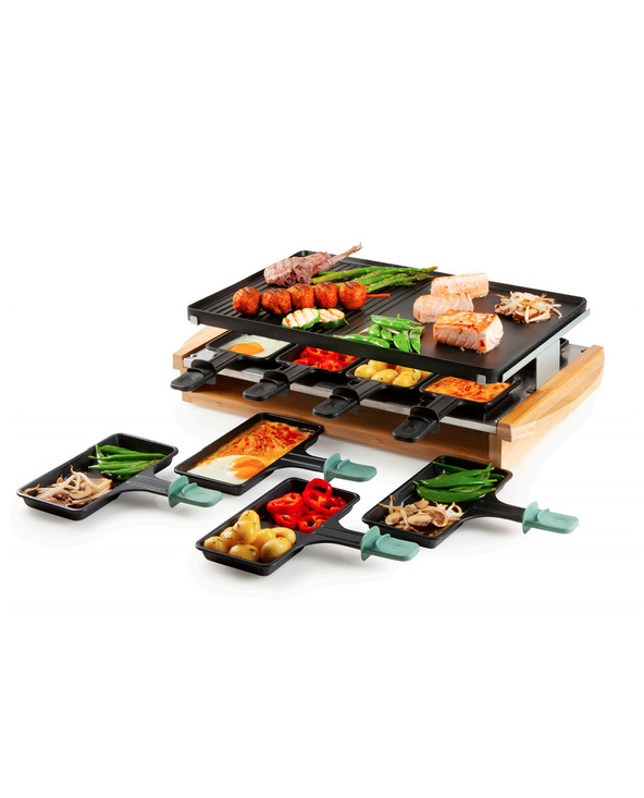 Domo DO9246G raclette 8 personne(s) 1200 W Noir, Bois