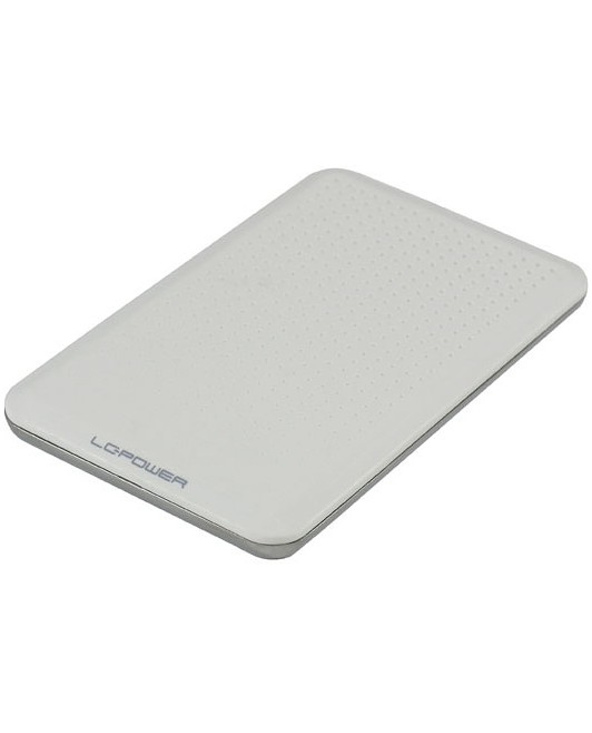 LC-Power LC-25WU3 Boîtier de disques de stockage Aluminium, Blanc 2.5" Alimenté par port USB