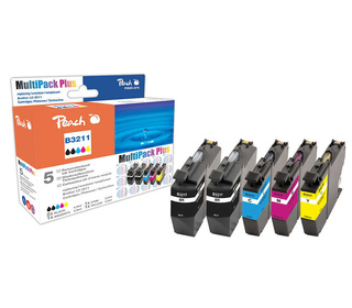 Peach PI500-274 cartouche d'encre 5 pièce(s) Compatible Noir, Cyan, Magenta, Jaune