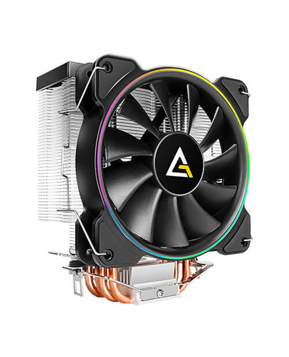 Antec A400 RGB Processeur Refroidisseur 12 cm Noir, Cuivre, Métallique