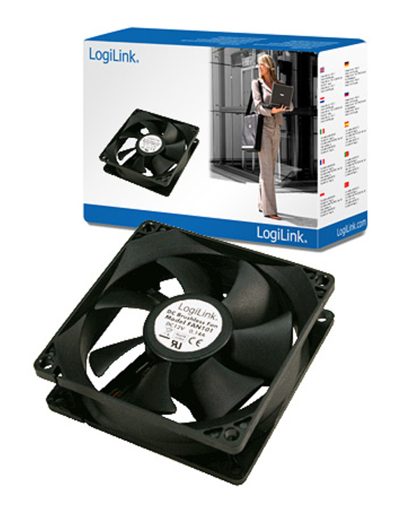 LogiLink PC case cooler Boitier PC Ventilateur Noir