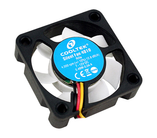 Cooltek Silent Fan 4010 Boitier PC Ventilateur 4 cm Noir, Blanc