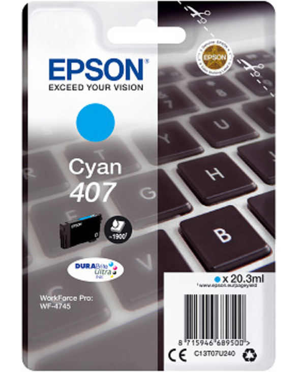 Epson WF-4745 cartouche d'encre 1 pièce(s) Original Rendement élevé (XL) Cyan