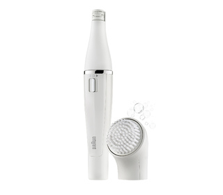 Braun Épilateur visage & brosse nettoyage facial Visage 831 édition Beauté, avec miroir et trousse de toilette
