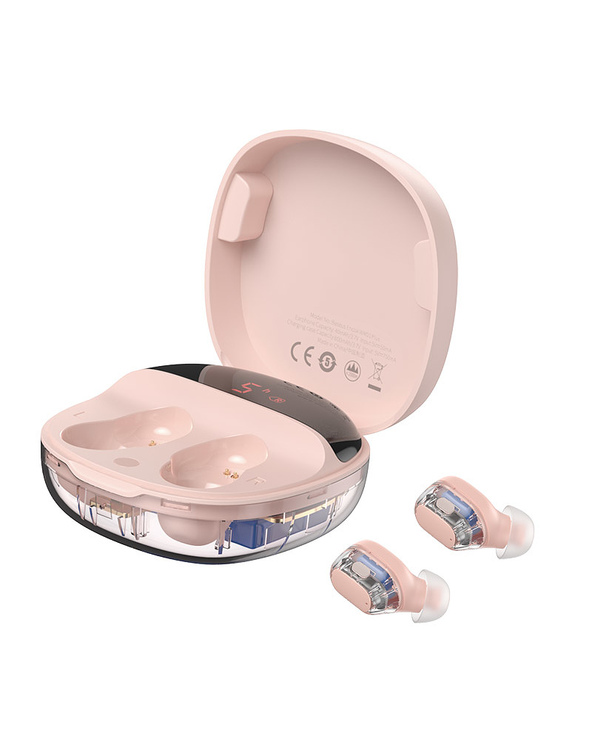 Baseus Encok WM01 Plus Écouteurs Sans fil Ecouteurs Appels/Musique Bluetooth Rose