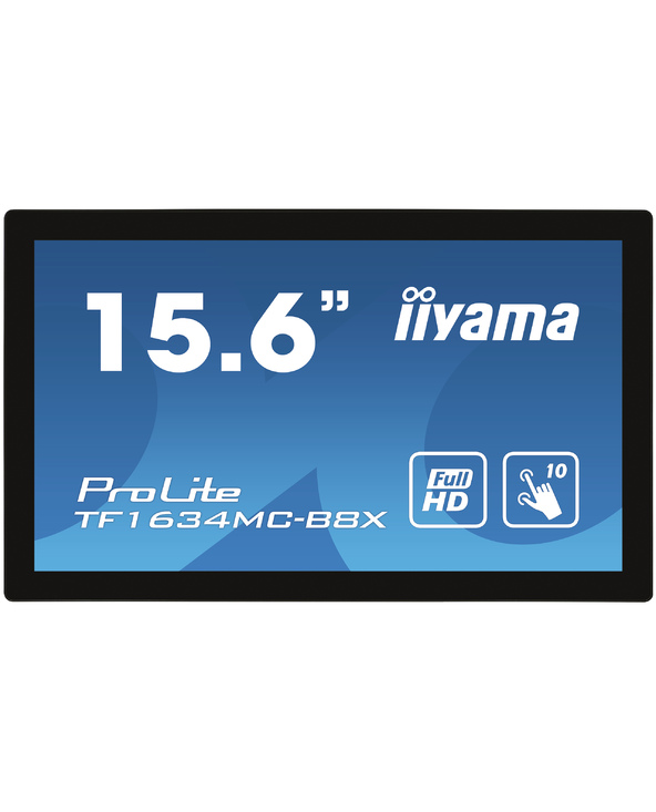 iiyama ProLite TF1634MC-B8X moniteur à écran tactile 39,6 cm (15.6") 1920 x 1080 pixels Plusieurs pressions Multi-utilisateur No