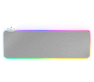 Mars Gaming MMPRGB2S tapis de souris Tapis de souris de jeu Argent, Blanc