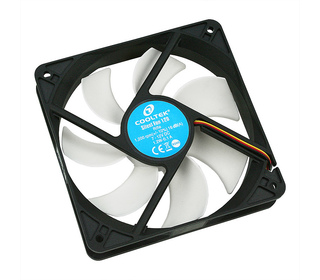 Cooltek Silent Fan 120 Boitier PC Ventilateur 12 cm Noir, Blanc