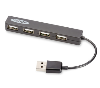 Ednet 85040 hub & concentrateur USB 2.0 480 Mbit/s Noir