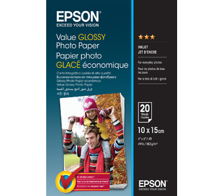 Epson Value Glossy Photo Paper - 10x15cm - 20 Feuilles