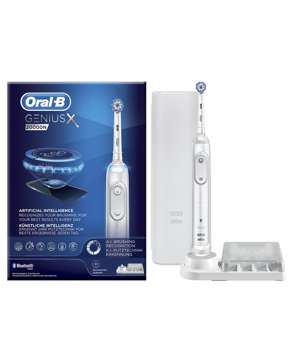 Oral-B Genius X 80324759 brosse à dents électrique Adulte Brosse à dents rotative oscillante Blanc
