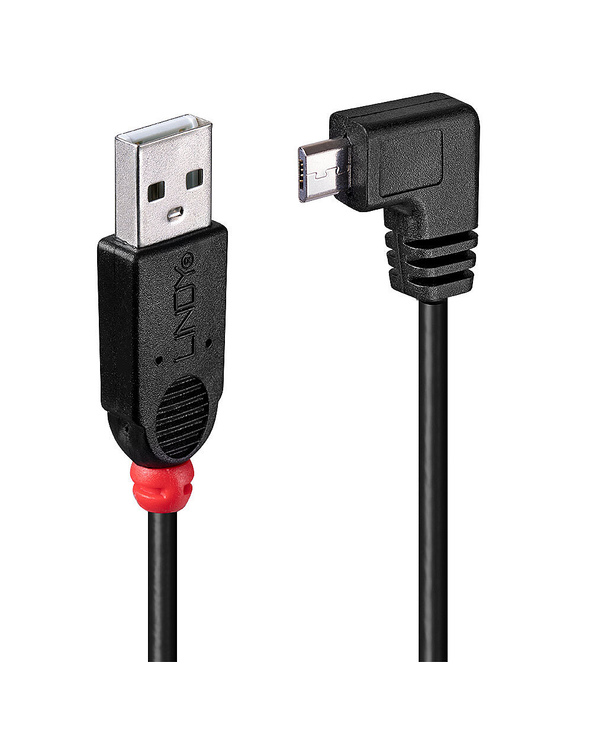 Lindy 31977 câble USB 2 m USB 2.0 USB A Micro-USB B Noir