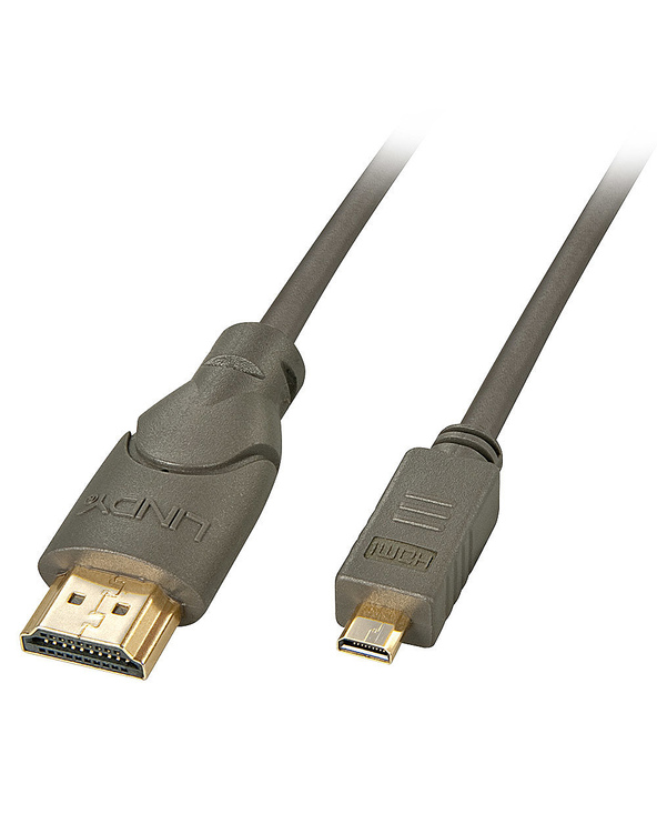 Lindy 41353 câble HDMI 2 m HDMI Type A (Standard) HDMI Type D (Micro) Noir, Or