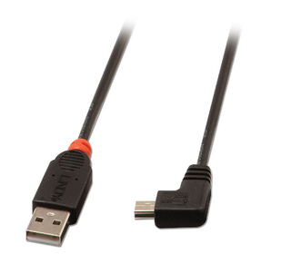 Lindy 31970 câble USB 0,5 m USB 2.0 USB A Mini-USB B Noir