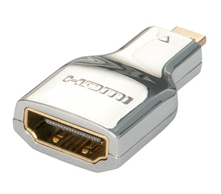 Lindy 41510 changeur de genre de câble Micro HDMI HDMI Argent