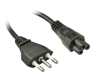 Lindy 2m, CEI23-16-VII - IEC 320 C5 Noir Coupleur C5