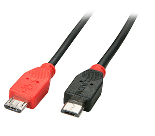 Lindy 31758 câble USB 0,5 m USB 2.0 Micro-USB B Noir