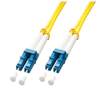 Lindy 47453 câble de fibre optique 5 m LC OS2 Bleu, Blanc, Jaune