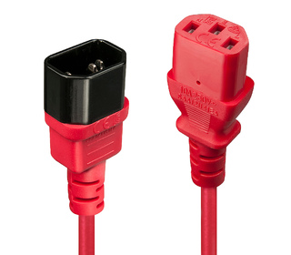 Lindy 30478 câble électrique Rouge 2 m Coupleur C14 Coupleur C13