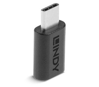 Lindy 41896 changeur de genre de câble USB-C Micro-B Noir