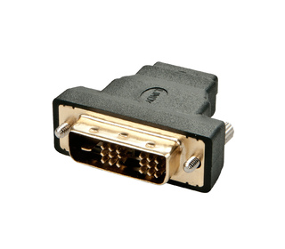 Lindy 41228 changeur de genre de câble HDMI-A FM DVI-D M Noir