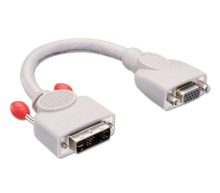 Lindy 41222 câble vidéo et adaptateur 0,2 m DVI-A VGA (D-Sub) Gris
