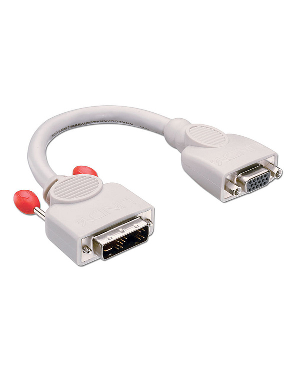 Lindy 41222 câble vidéo et adaptateur 0,2 m DVI-A VGA (D-Sub) Gris